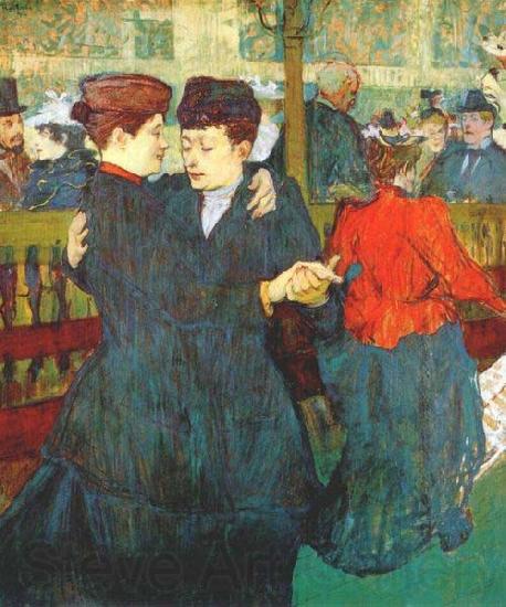 Henri de toulouse-lautrec At the Moulin Rouge, Two Women Waltzing France oil painting art
